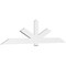 Ekena Millwork Kennewick Architectural Grade PVC Gable Bracket, 108"W x 27"H x 2"D x 6"F, 6/12 Pitch GBP108X27X0206KEN00 - alternate 1
